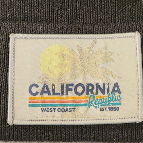 California West Coast Black Knit Cuffed Beanie - Picture 2 of 2
